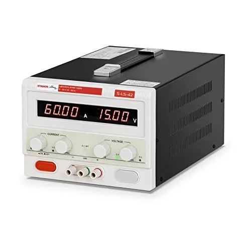 Stamos Welding Group Labornetzgerät S-LS-42 - Labor-Netzteil mit 0-15 V und 0-60 A, präzise Feineinstellung, große LED-Anzeige und umfassende Sicherheitsfunktionen für professionelle Anwendungen.