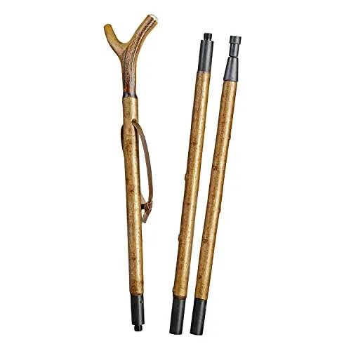 Gastrock Zielstock Haselnuss mit Hirschhorngabel 170 cm