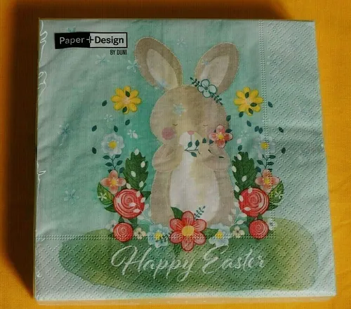 Servietten Hasen ANGEBOT Ostern  1 Packung Motivservietten PD Happy Easter 20