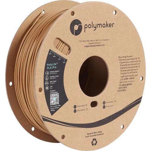 Polymaker PA07027 Filament PLA Pro 1.75 mm Army Beige - 3D Drucker Filament mit hoher Steifigkeit und Schlagfestigkeit, ideal für professionelle Anwendungen und robuste Druckergebnisse.