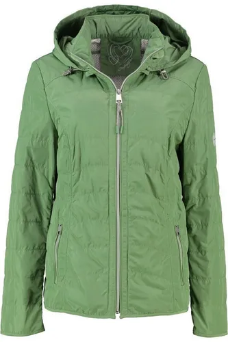 Barbara Lebek Outdoorjacke mit Kapuze - Leichte Inbetweenjacke aus 100 % Polyester, ideal für wechselhafte Tage. Pflegeleicht und modern in frischem Grün – perfekt für Alltag und Freizeit.
