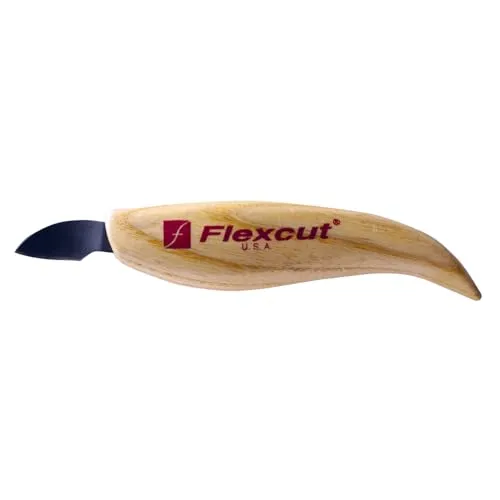 Flexcut, Schnitzmesser, Right-Handed Hook Knife, Klinge: 2,9 cm, Messer für bastler, Edelstahl, Mehrfarbig, normal