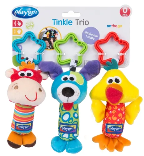 Playgro Tinkle Trio, Junge/Mädchen, Mit Ton, Stoff, Plüsch, Gemischte Farben, 3 Stück(e)