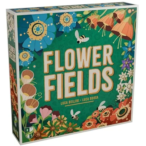 Horrible Guild | Flower Fields | Tile Placement Board Game, Create A Beautiful Garden, Competitive Strategy Game Over 3 Seasons, Ages 8+, 1-4 Players | English