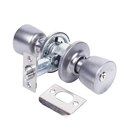 Tesa Assa Abloy 3500U0CM Türknauf - Türklinken mit Lampenschirm Funktion, verchromt und ideal für sicheres Öffnen und Schließen von Türen, passend für 60 und 70 mm Schild.