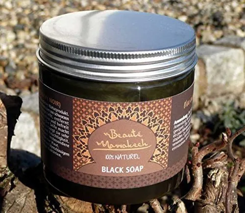 Produktbild Savon Noir, black soap, schwarze Seife für natürliche Hautpflege, naturseife mit olivenöl 200g