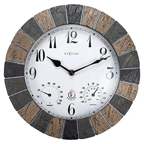 NeXtime 4311 Wanduhr, Grün 30cm - Wohnaccessoires, stilvolle Wanduhr mit Schrittbewegung für präzise Zeitmessung und modernem Design.