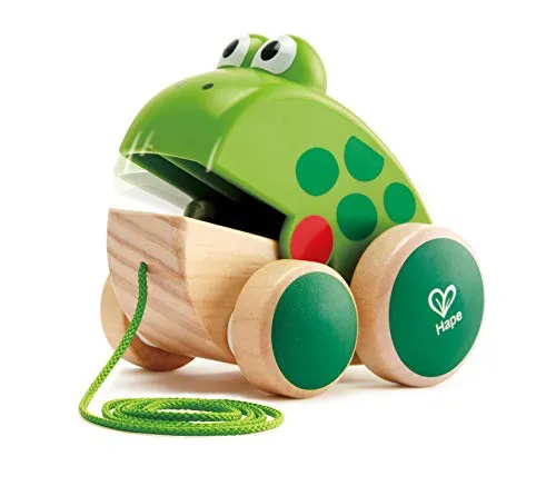 Hape Motorikspielzeug Nachziehfrosch Fridolin
