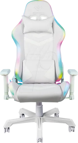 DELTACO Gaming RGB Gamingstuhl weiß