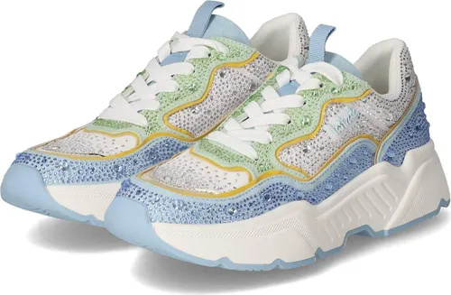 La Strada Damen Schnürer - Mehrfarbige Sneakers in Blau, Größe 38 - Stylische Damen Sneaker in Blau mit rutschhemmender Laufsohle und Memory Foam Innensohle für optimalen Komfort. Ideal für jeden Anlass, vereinen sie sportliche Eleganz und modischen Glanz.