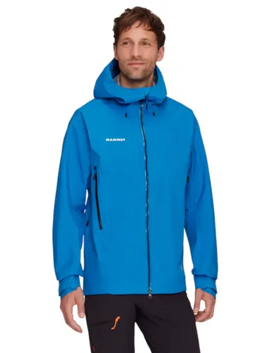 Mammut Crater IV HS Kapuzenjacke Herren, Gletscherblau, XXL - Funktionsjacke aus 3-lagigem GORE-TEX-Material, nachhaltig produziert und ideal für Outdoor-Aktivitäten. Mit einstellbarer Kapuze und Unterarmbelüftung für optimalen Komfort.