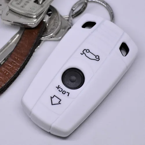 Auto Schlüssel Schutz Hülle Weiß für BMW E90 E91 Z4 E87 E60 Car Key Cover