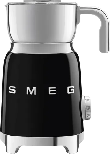 Smeg MFF11BLEU Milchaufschäumer Schwarz - Milchaufschäumer mit 6 Stufen für perfekten Milchschaum, inklusive 2 Rührbesen und ergonomischem Griff. Hergestellt aus 50% recyceltem Material – ideal für Cappuccino und Latte Art.