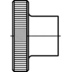 Rändelmutter hohe Form, DIN 466 Messing blank M 3 - Handantrieb - Eisenwaren: Hochwertige Messing Rändelmutter mit Handantrieb, ideal für präzise Anwendungen. Metrisches Gewinde, robust und langlebig.