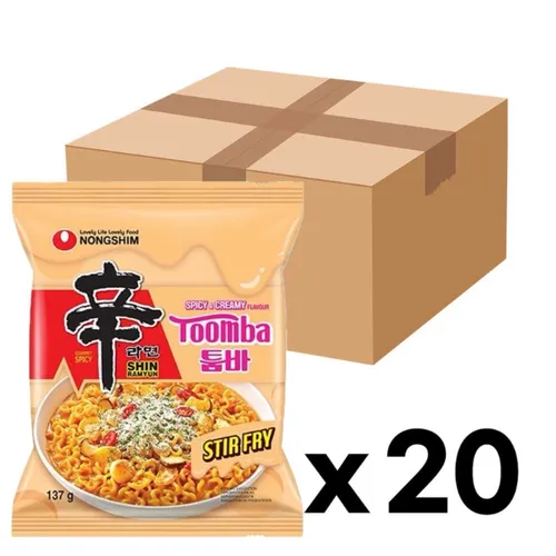 Nongshim Shin Ramen Nudeln Instantnudel Toomba Spicy Creamy Stir Fry 20x137g