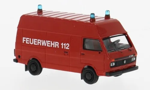 Brekina 34950 - 1/87 VW LT Hochraum-Kasten, 1985, Feuerwehr - Neu