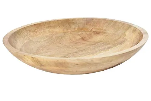 Holzschale Ø 40cm - Elegante Dekoschale für jeden Anlass - Dekoschalen aus hochwertigem Holz, ideal zum Servieren von Obst und für modernes Geschirr-Design.