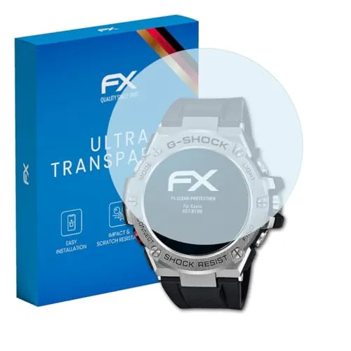 atFoliX Schutzfolie kompatibel mit Casio GST-B100 Folie, ultraklare FX Displayschutzfolie (3X)