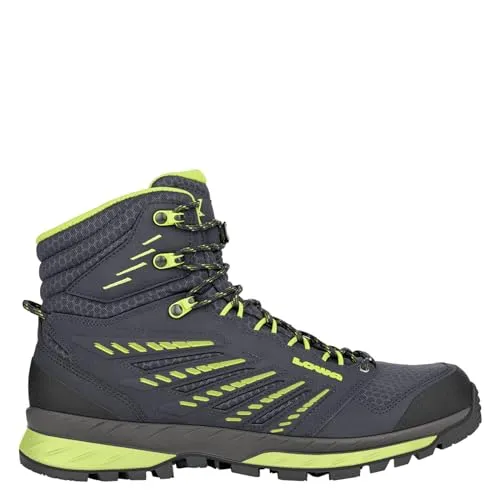 LOWA Trek EVO GTX MID Stiefel - Navy/Limone 42.5 - Wanderschuhe mit atmungsaktivem Gore-Tex-Material für optimalen Wetterschutz und Komfort bei jedem Abenteuer.