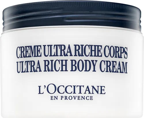 L'Occitane Shea Butter Ultra Rich Body Cream 200ml - Körpercreme mit 25% Shea Butter, bietet intensive Pflege für trockene Haut und spendet bis zu 72 Stunden lang Feuchtigkeit. Ideal für Damen, zieht schnell ein und hinterlässt ein geschmeidiges Hautgefühl.