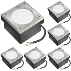 LED Pflasterstein NEOLUM 6x Set für Außen, IP67, 10x10cm von LEDs Com