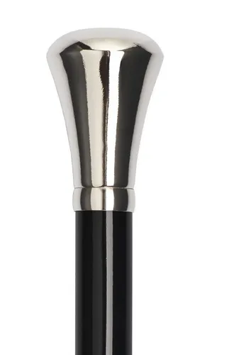 Stockshop Gehstock Frackstock SIMPLIFy mit verchromtem Knaufgriff - Behinderten-Bedarf, leichter Gehstock aus lackierter Buche, belastbar bis 100 kg für optimalen Halt und Sicherheit.