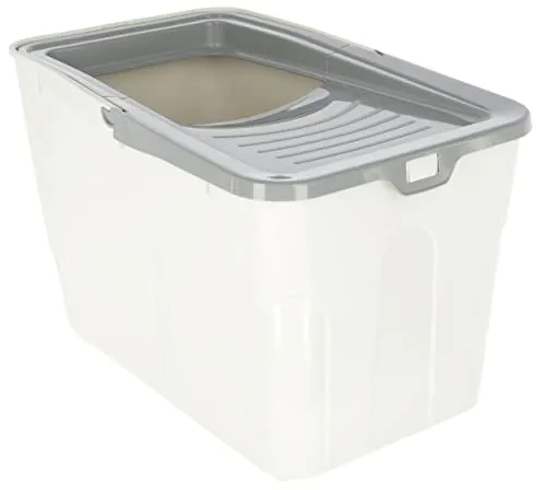 Kerbl Pet Katzentoilette Buxo,grau/blau, 56x39x38,5cm, mit Schaufel