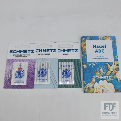 SCHMETZ | 11 Nähmaschinennadeln | Jersey Set | Jersey/Super Stretch/Zwillings-St