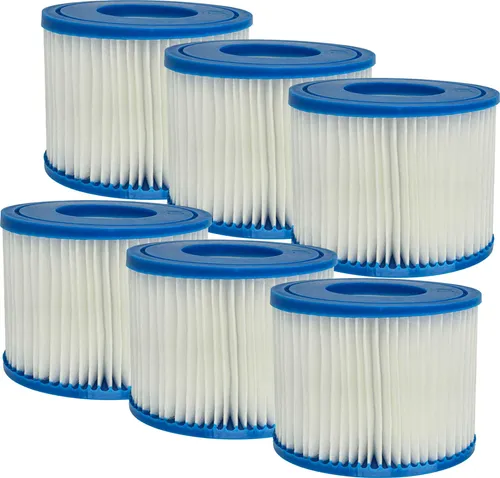 vhbw 6x Filterkartusche Typ VI Ersatz für Darlly 40022, SC838 für Pool - Ersatzfilter Blau Weiß