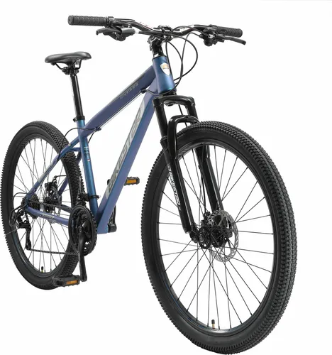 Mountainbike 21 Gang Shimano RD-TY300 - Blau 27,5 Zoll für Damen und Herren - Fahrräder mit stabiler Stahlrahmenkonstruktion und 21-Gang Kettenschaltung für effektives Fahren, ideal für Stadt und Natur. Genießen Sie ein leichtes und sicheres Fahrvergnügen!
