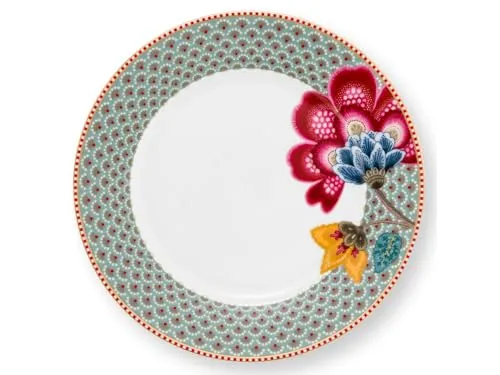 Pip Studio Blooming Tales Blue Frühstücksteller 21cm in blau von Pip Studio