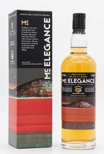 Mc Elegance Single Malt Whisky Sauternes Finish 0,7L - Exklusiver Single Malt Scotch Whisky aus Schottland mit feinem Sauternes-Finish, 43,5% Alkoholgehalt - ideal für Genießer!