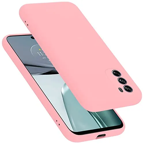 Cadorabo Hülle kompatibel mit Motorola Moto G62 5G Hülle Silikon Handyhülle für Moto G62 5G Case aus flüssigem Silikon- Kratzfeste und stoßfeste dünne TPU Schutzhülle - Liquid PINK