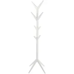 Xxxl Kleiderständer - Weißer Holzwerkstoff Garderobenständer - Garderobenständer aus Holzwerkstoff, 42x178x42 cm, mit standfesten Füßen und praktischem Jackenhalter für Ihre Kleidung.