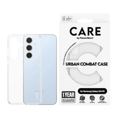 CARE by PanzerGlass Flagship Case Clear Urban Combat mit Clear Frame Galaxy S24 FE