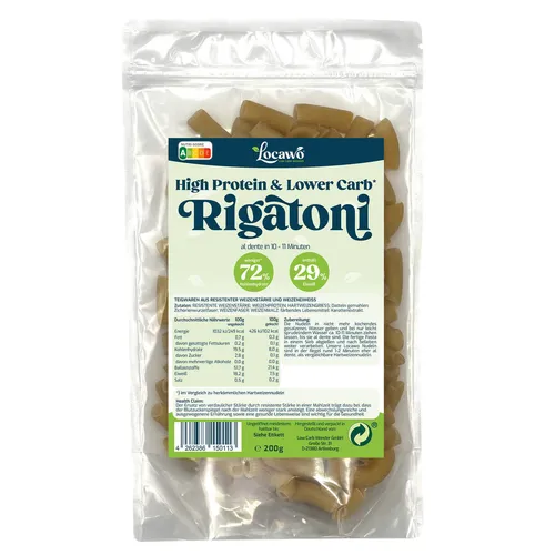 Locawo High Protein & Low Carb* Rigatoni | Pasta | Nudeln 200g
