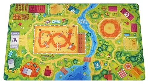 HuggyPlay Spielteppich Ponyhof Kinderteppich 90 x 150 cm