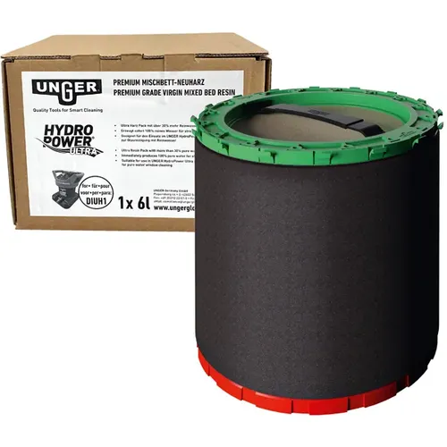 Unger DIUB1 HydroPower Ultra Harz Pack grün - Mischbettharz für HydroPower Ultra Filter, enthält UNGER Premium Ionen-Austausch-Harz mit optimierter Rezeptur für effizienten Wasserstrom und einfache Handhabung wie ein Kaffeepad.