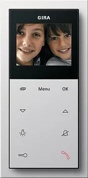 Gira 1239112 Wohnungsstation Video AP Plus - Haus-Alarmanlage mit SD-Speicherkarte, interner Bildspeicher für bis zu 48 Bilder und vielseitigen Funktionen für eine sichere und komfortable Wohnumgebung.