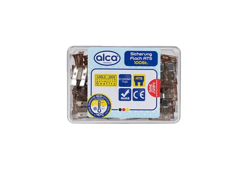 alca Flachstecksicherungshalter Flach-Sicherungen 7,5 A, 100 St. Economy Box braune Flachsicherungen, (100-St., 7,5 Ampere (braun)