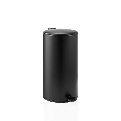 Mülleimer Abfalleimer Treteimer 30 Liter rund Metall Bad Küche Tretmülleimer