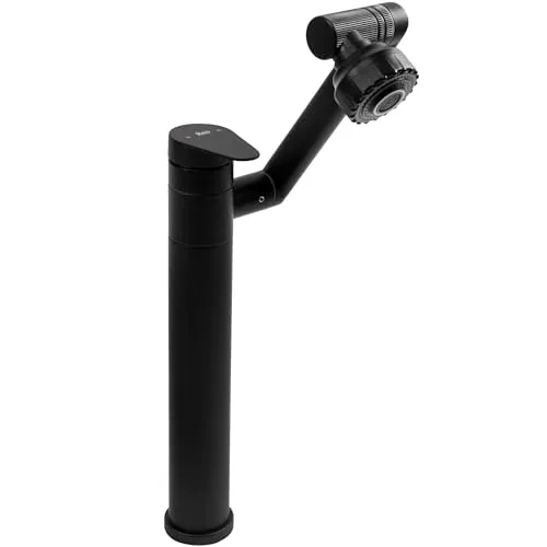 Rea PACO Schwarzer hoher Waschtisch-Wasserhahn - Touch-On-Wasserhähne für Badezimmerwaschbecken, elegantes Design aus Messing mit einstellbarem Heiß- und Kaltwasser für optimalen Komfort.