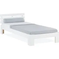 Homestyle4u 2190 Holzbett 90x200 - Einzelbett aus massivem Kiefernholz in Weiß mit komfortablem Lattenrost. Ideal für Schlafzimmer, Jugendzimmer oder Gästezimmer – zeitloses Design und stabiler Aufbau.