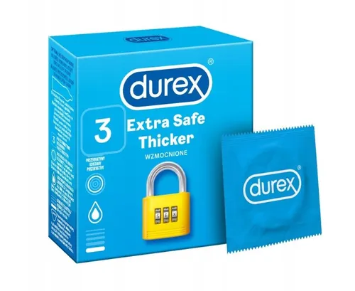 Produktbild Durex Extra Safe Kondome 3er Pack, griffige und extra dicke Gleitmittel