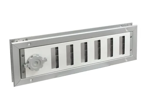 Lüftungsgitter LG-4010 DORA-SW - Schiebegitter aus Aluminium, stufenlos regulierbar, ideal zur Belüftung von Badezimmern und Heizungsräumen.