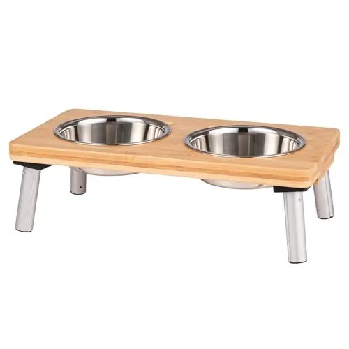 PEGGY11 Edelstahlnäpfe für Hunde und Katzen, 2er Set – Ergonomische Futternäpfe mit rutschfesten Standfüßen