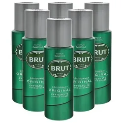 Brut Original Herren Deodorant 200ml - Maskuliner Duft im 6er Pack - Erleben Sie den unverkennbaren maskulinen Duft mit Brut Original Deodorant. Die erfrischende Formel pflegt die Haut und sorgt für langanhaltende Frische. Ideal für den täglichen Gebrauch. Lieferumfang: 6 x 200ml.