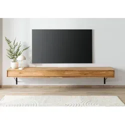 Lowboard Wildeiche 180x43x17 natur geölt WIEN #215 – Modernes Design - Elegantes Lowboard in Wildeiche mit geräumigen Fächern und Push-to-Open-Technologie. Minimalistische Silhouette für stilvolle Unterhaltungselektronik. Entdecken Sie die hochwertige Möbelserie WIEN.