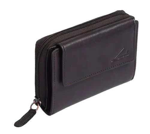 LEMONDO Herren Geldbörse aus Leder, dunkelbraun - Geldbörse aus hochwertigem Leder, stilvoll und funktional, ideal für den täglichen Gebrauch und bietet ausreichend Platz für Karten und Bargeld.
