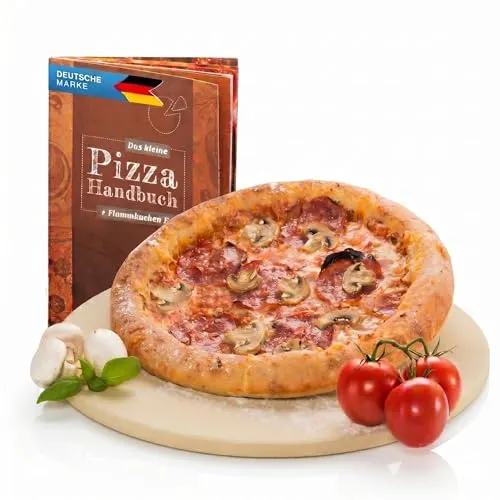 Produktbild Profi Pizzastein aus Cordierit, 4-teilig, für Backofen & Grill
